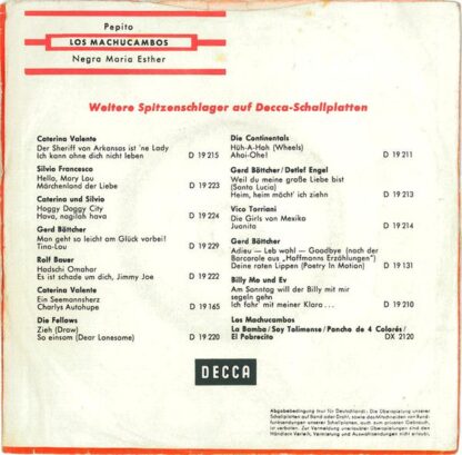 DECCA DL 25 046 - Los Machucambos - Pepito - Image 2