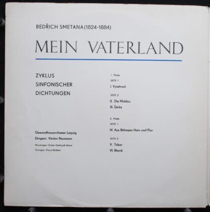 Eterna 8 25 931-932 - Bedřich Smetana, Gewandhausorchester Leipz - Image 2