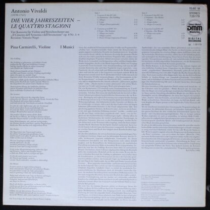 Eterna 7 29 179 - Antonio Vivaldi, I Musici, Pina Carmirelli - D - Image 2