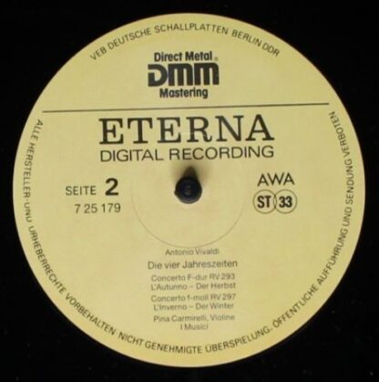 Eterna 7 29 179 - Antonio Vivaldi, I Musici, Pina Carmirelli - D - Image 4