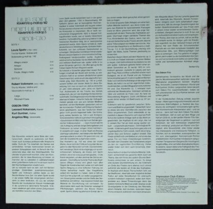 Impression 34683 3 - Odeon Trio, Louis Spohr, Robert Volkmann - - Image 2