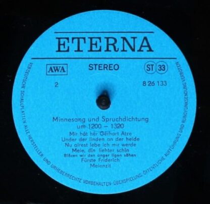 Eterna 8 26 133 - Studio Der Frühen Musik - Minnesang Und Spruch - Image 4