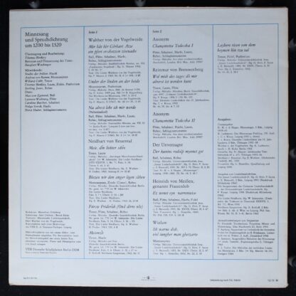 Eterna 8 26 133 - Studio Der Frühen Musik - Minnesang Und Spruch - Image 2
