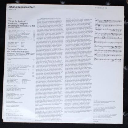 Eterna 8 27 171 - Johann Sebastian Bach - Tönet, Ihr Pauken BWV - Image 2