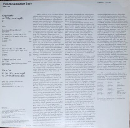 Eterna 8 25 580 - Johann Sebastian Bach, Hans Otto - Orgelwerke - Image 2