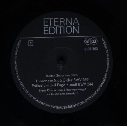 Eterna 8 25 580 - Johann Sebastian Bach, Hans Otto - Orgelwerke - Image 4