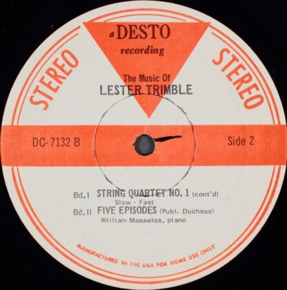 Desto DC-7132 - Lester Trimble - The Music Of Lester Trimble - Image 4
