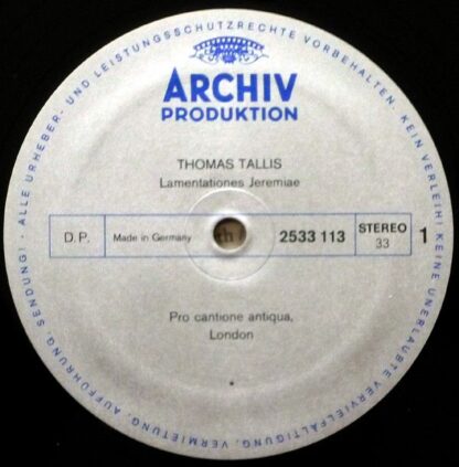 Archiv Produktion 2533 113 - Thomas Tallis, William Byrd, Pro Ca - Image 8