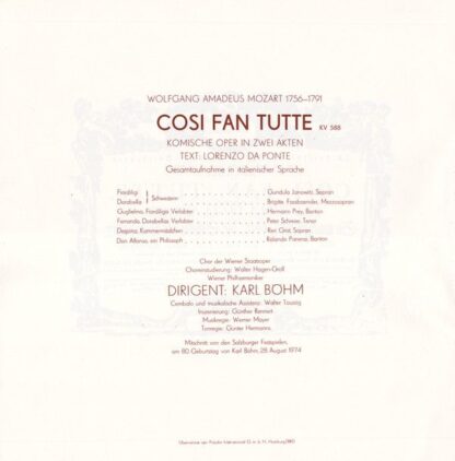 Eterna 8 26 885–887 - Wolfgang Amadeus Mozart - Così Fan Tutte ( - Image 10