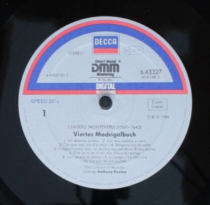DECCA 6.43327 AZ - Claudio Monteverdi, The Consort Of Musicke, A - Image 5