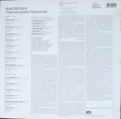 Deutsche Harmonia Mundi 16 9513 1 - I Salonisti - Humoresque - I - Image 2
