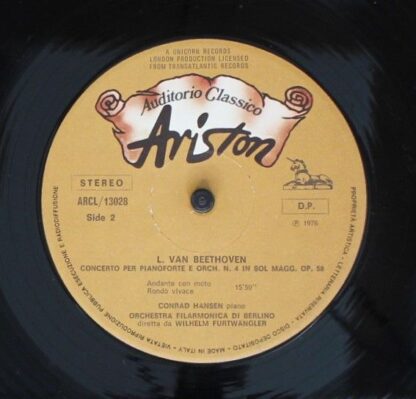 Ariston ARCL/13028 - Ludwig van Beethoven, Conrad Hansen, Wilhel - Image 4
