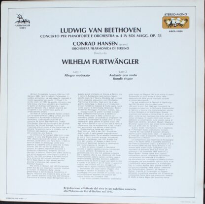 Ariston ARCL/13028 - Ludwig van Beethoven, Conrad Hansen, Wilhel - Image 2