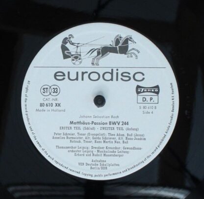 Eurodisc 80 613 XK - Johann Sebastian Bach, Thomanerchor, Dresdn - Image 8