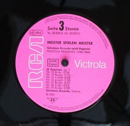 RCA VL 32501 - Niccolò Paganini, Salvatore Accardo - Gesamtausga - Image 7