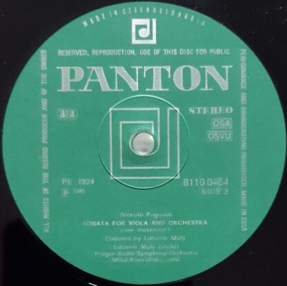 Panton 8110 0464 - Niccolò Paganini, Čeněk Pavlík, Lubomír Malý, - Image 4