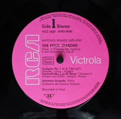 RCA Victrola VICS-1469 - Antonio Vivaldi, Salvatore Accardo, Orc - Image 3