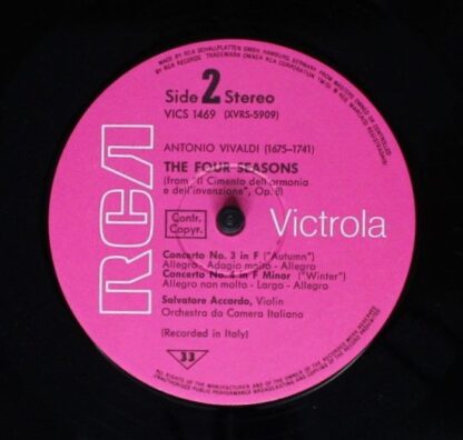 RCA Victrola VICS-1469 - Antonio Vivaldi, Salvatore Accardo, Orc - Image 4