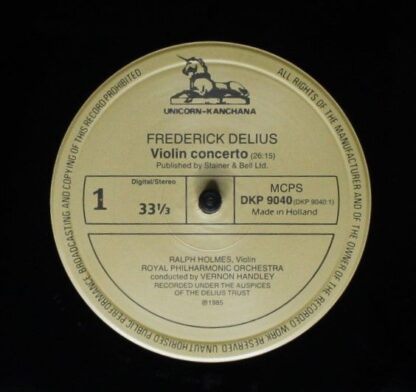 Unicorn-Kanchana DKP 9040 - Frederick Delius, Ralph Holmes, Roya - Image 3