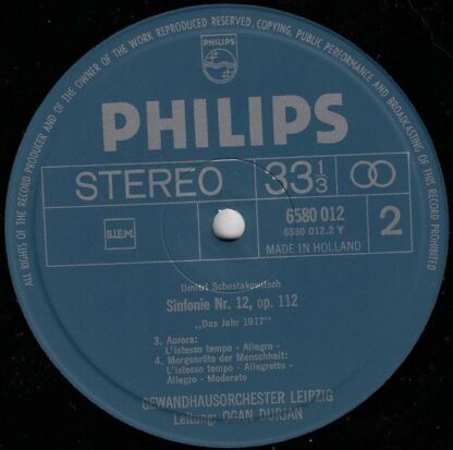 Philips 6580 012 - Dmitri Shostakovich, Gewandhausorchester Leip - Image 4