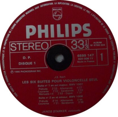 Philips 6768 224 - Johann Sebastian Bach, Janos Starker - Intégr - Image 3