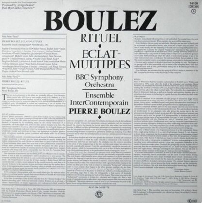 CBS Masterworks 74 109 - Pierre Boulez, BBC Symphony Orchestra, - Image 2