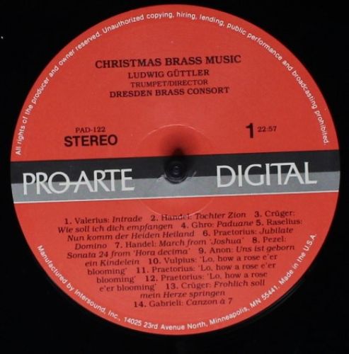 Pro-Arte Digital PAD-122 - Various - Christmas Brass Music - Image 3