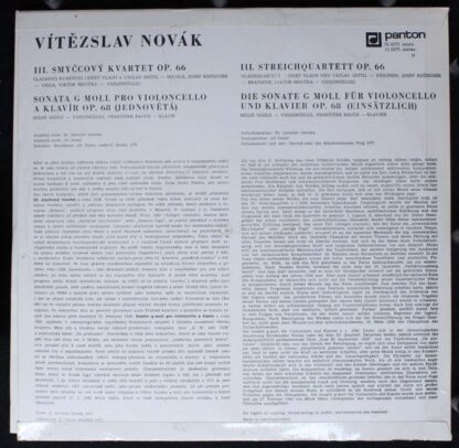 Panton 11 0275 - Vítězslav Novák, Vlach Quartet, Miloš Sádlo, Fr - Image 2