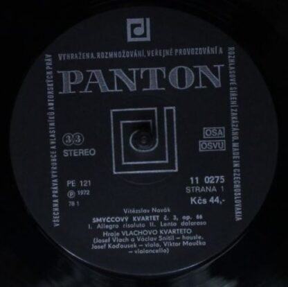 Panton 11 0275 - Vítězslav Novák, Vlach Quartet, Miloš Sádlo, Fr - Image 3