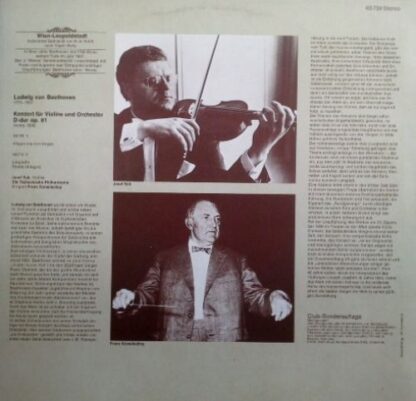 Supraphon 63 739 - Ludwig van Beethoven, Josef Suk, The Czech Ph - Image 2