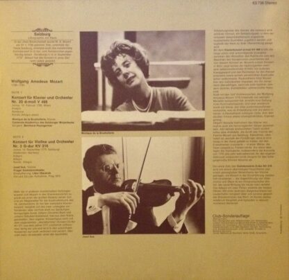 Eurodisc 63 736 - Wolfgang Amadeus Mozart, Monique de la Bruchol - Image 2