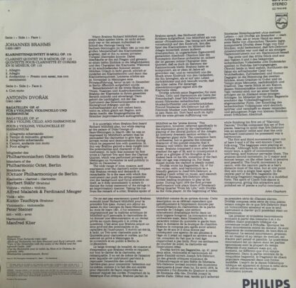 Philips 6570 918 - Johannes Brahms, Antonín Dvořák, Herbert Stäh - Image 2