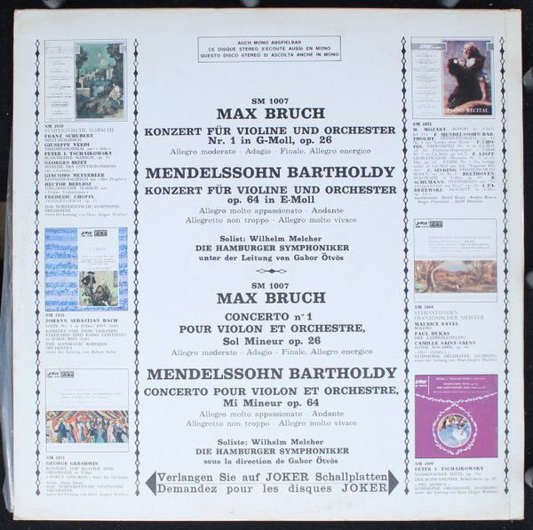Joker (2) SM 1007 - Max Bruch, Felix Mendelssohn-Bartholdy, Wilh - Image 2