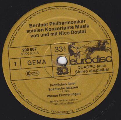 Eurodisc 200 667-366 - Berliner Philharmoniker, Nico Dostal - Ko - Image 3