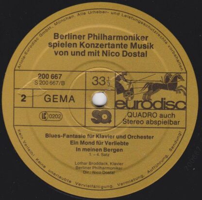 Eurodisc 200 667-366 - Berliner Philharmoniker, Nico Dostal - Ko - Image 4