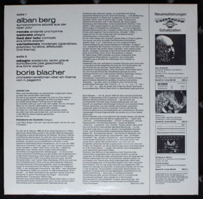 Colosseum Colos/SM 533 - Alban Berg, Boris Blacher, Nürnberger S - Image 2
