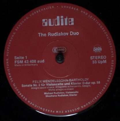 Audite FSM 43 408 - The Rudiakov Duo, Felix Mendelssohn-Barthold - Image 3