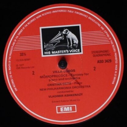 His Master's Voice ASD 3429 - Heitor Villa-Lobos, Cristina Ortiz - Image 4
