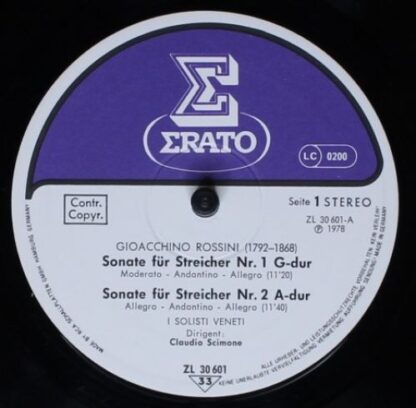 Erato ZL 30601 - Vier Sonaten Für Streicher Nr. 1–4 - Image 5