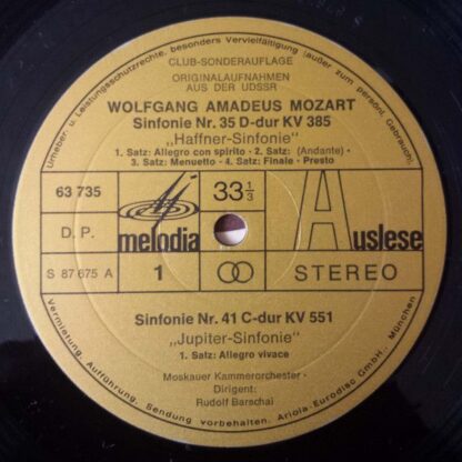 Eurodisc 63 735 - Wolfgang Amadeus Mozart, Rudolf Barshai, Mosco - Image 5