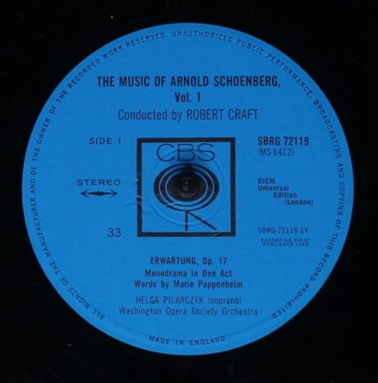 CBS SBRG 72119/20 - Arnold Schoenberg, Robert Craft - The Music - Image 3