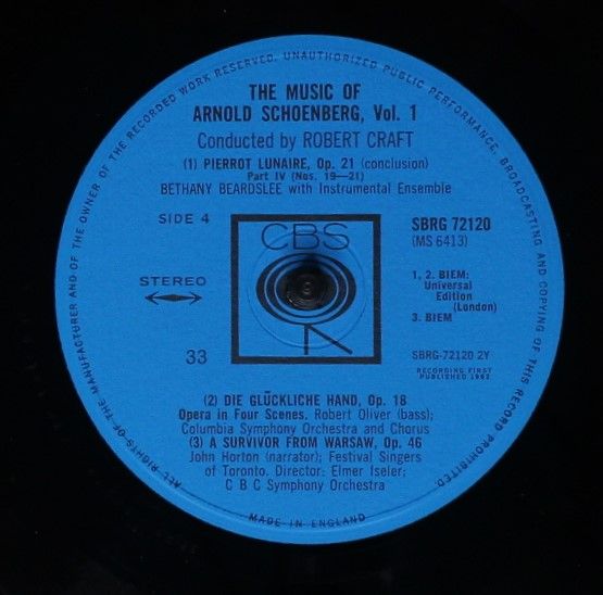 CBS SBRG 72119/20 - Arnold Schoenberg, Robert Craft - The Music - Image 6
