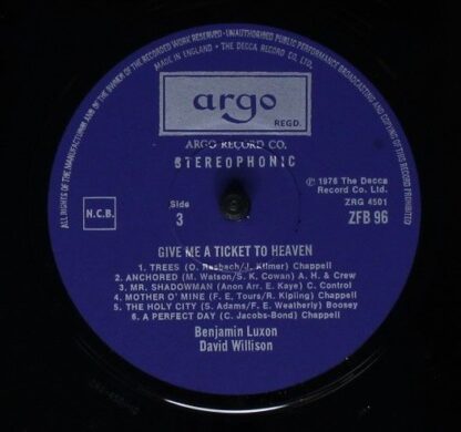 Argo ZFB 95-6 - Benjamin Luxon, David Willison - Give Me A Ticke - Image 6