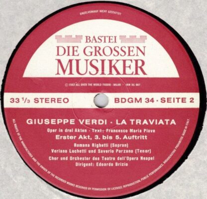Bastei BDGM 34 - Giuseppe Verdi - La Traviata (Giuseppe Verdi 2. - Image 5