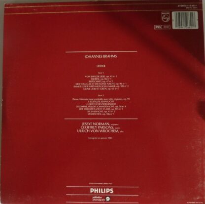 Philips 412 662-1 - Johannes Brahms, Jessye Norman, Geoffrey Par - Image 2