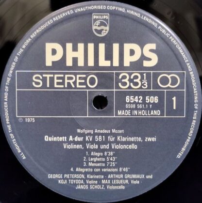 Philips 6542 506 - Wolfgang Amadeus Mozart, George Pieterson, Gr - Image 3