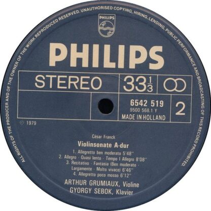 Philips 6542 519 - Antonín Dvořák, César Franck, Quartetto Itali - Image 4