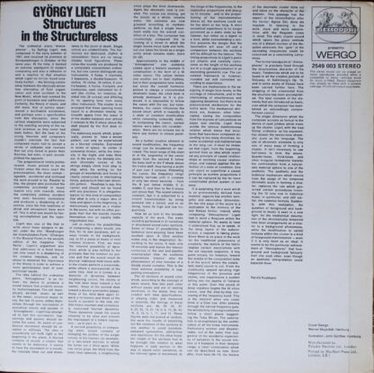 HELIODOR 2549 003 - György Ligeti - Aventures / Nouvelles Aventu - Image 2