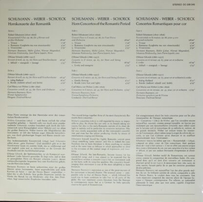 MPS 20 20834-6 - Hermann Baumann, Robert Schumann, Carl Maria vo - Image 2