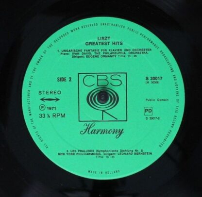 CBS Harmony S 30017 - Franz Liszt - Greatest Hits - Image 4